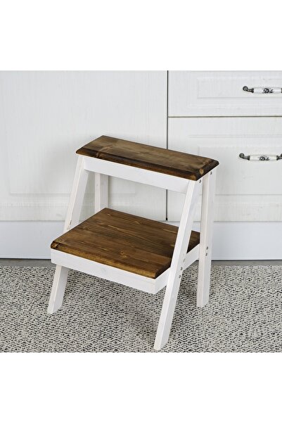 WOODENSA Ahşap Basamak Tabure Merdiven Basamak Yükseltici Pnr332