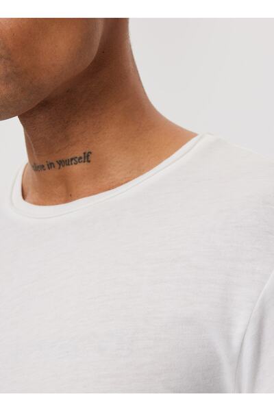 Lee Cooper Ποδηλατική λαιμόκοψη - Λευκό ανδρικό μπλουζάκι, 232 cm | 242061 Γκέιλ