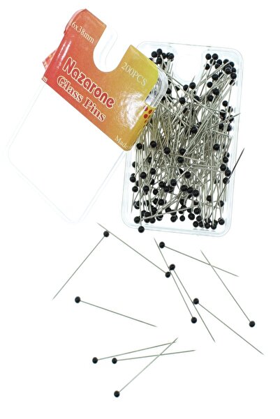 Bayar Kumaş Ac cu cap de sticlă neagră 38 mm 200 buc - 1 bucată