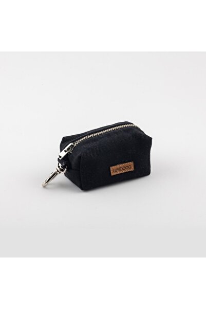 Lusi Doog Black Canvas - Dog Waste Bag and Poop Bag Carrying Bag