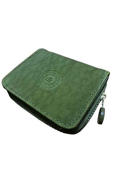 Elif Zippered Textile Women's Wallet with Snap Closure Green308228
