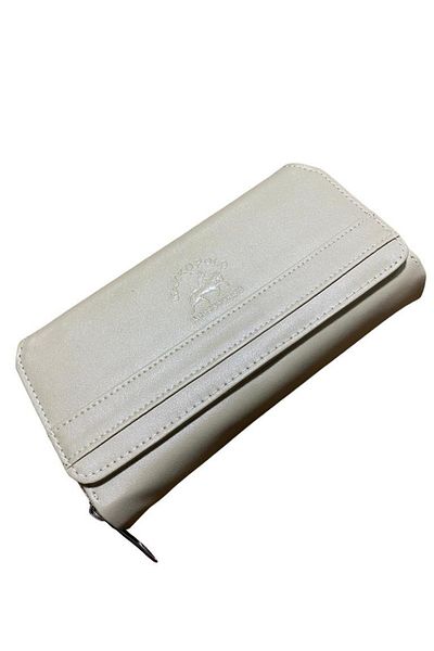 Elif Faux Leather Multi-Compartment Women's Wallet with Snap Closure and Zipper Beige308236