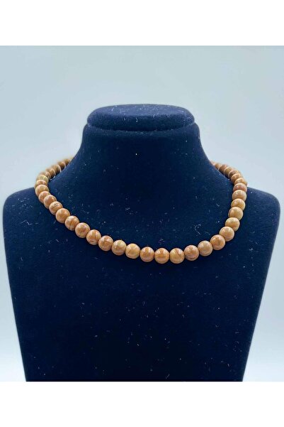 AWDOY Akik Doğal Taş Kolye 6 Mm