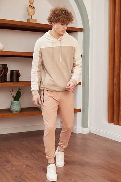 Danger Ανδρικό φούτερ Basic Fit Milk Brown
