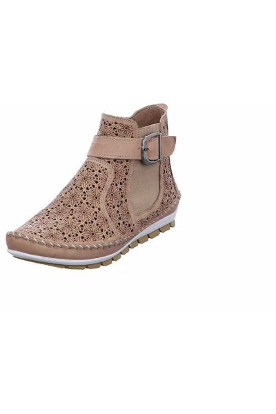 Gemini Stiefelette - Beige - Flacher Absatz