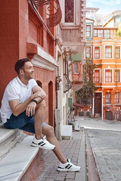 Jump 27505 Білий - Чорний Чоловічий Літній Повсякденний Зручний Кросівки для бігу Спортивні кросівки