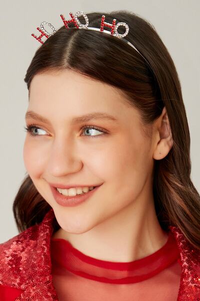 Furtek Aksesuar Women's New Year Themed Christmas Silver Crystal Zircon Stone...