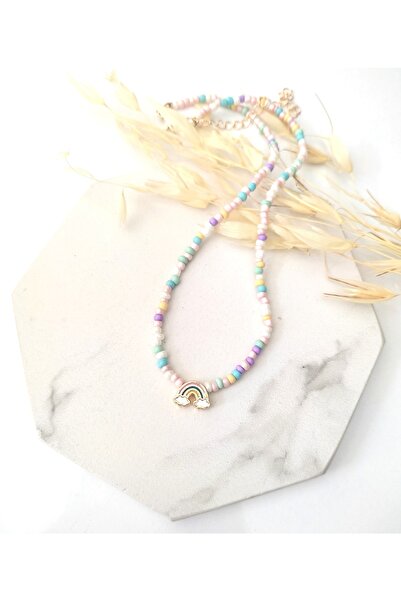 HALHALMILL Renkli Gökkuşağı Kolye