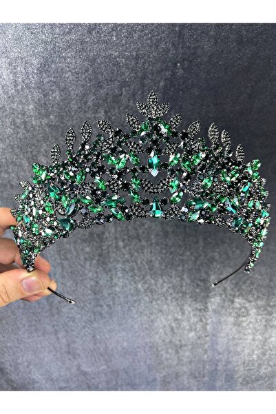 GELD Accesoriu de mireasă Henna pentru femei Green Sena Model Leaf Pattern Bridal și Henna Crown – Accesoriu de mireasă