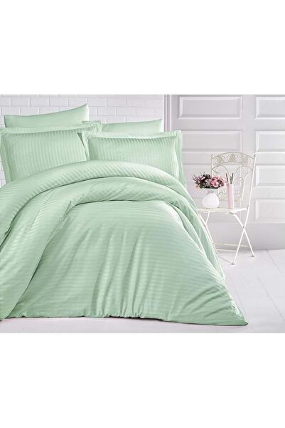 Romans Set cuvertură de pilota din satin, culoare verde, dublă, ușor de călcat
