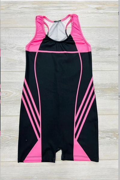 PODIUM GYM Rainbow / Striped Quick Drying Sports Swim Girl's Swimsuit