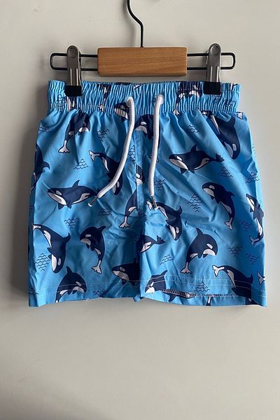 PODIUM GYM Costum de baie pentru băiat, cu model, cu imprimeu balenă, cu uscare rapidă