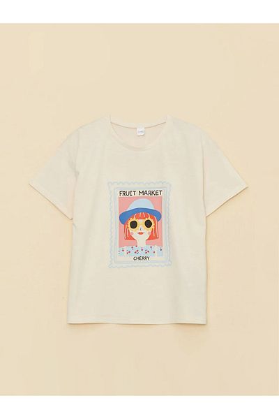 LC Waikiki Σετ πιτζάμες για κορίτσια με σορτς - Crew Neck, κοντομάνικο