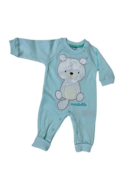 ERVA BABY Ayıcık Aplik Detaylı Şapkalı Bebek Tulum