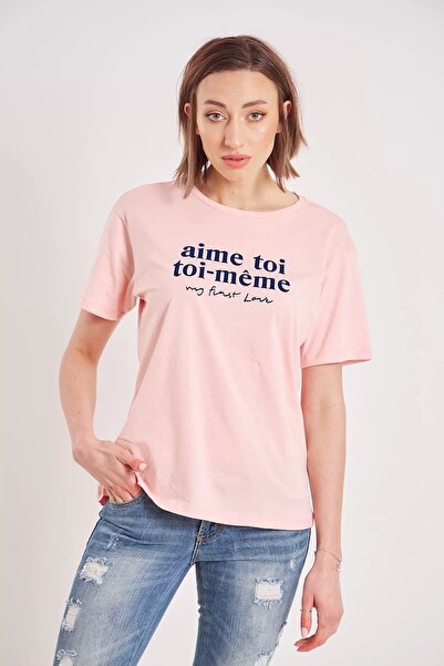 Forest Ženski puder tekst Štampano T-shirt