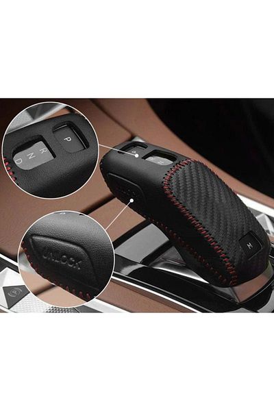 AYZ GARAGE Peugeot-citroen-ds-opel Eat Leather Gear Shift Cover (with red string)