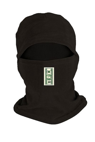 herotasarım Зимна ски маска от полар с щампа долар - Bll3751