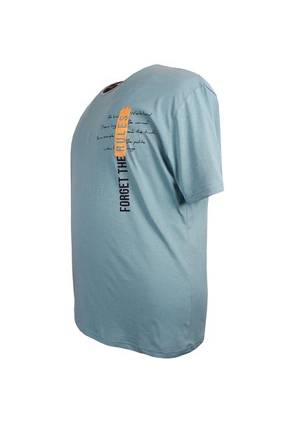 marufshop Мъжка тениска с кръгло деколте и щампа, големи размери