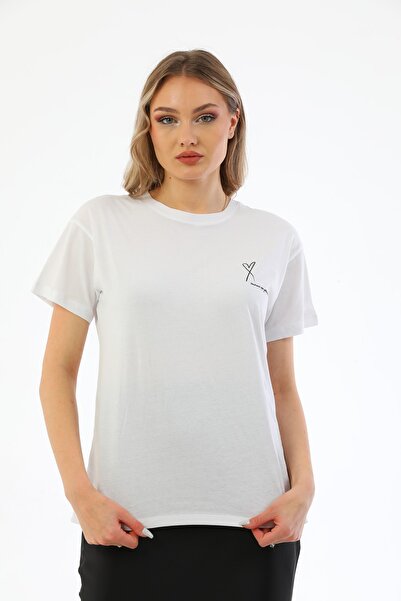 Beyaz Kadın T-shirt