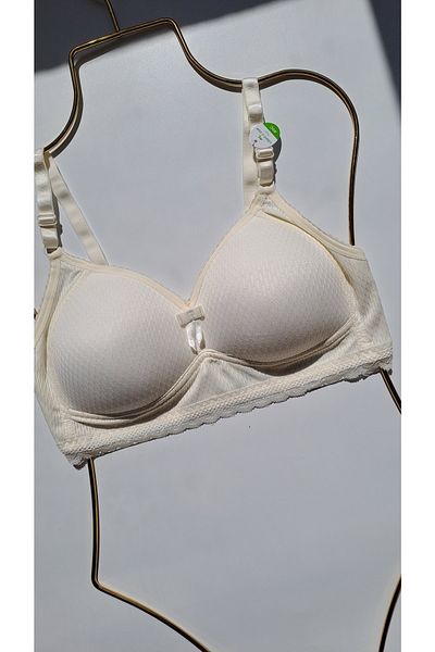 NARIYA Women's Large Size C Cup Cup Bra Empty Cup Lace Detailed Non-Wireless Bra Underwear Underwear