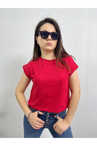 ubmbutik Crew Neck T-Shirt Crop