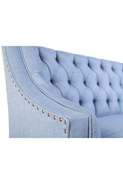 Ze10 Design Lamont Loveseat İkili Kanepe Indigo Mavi