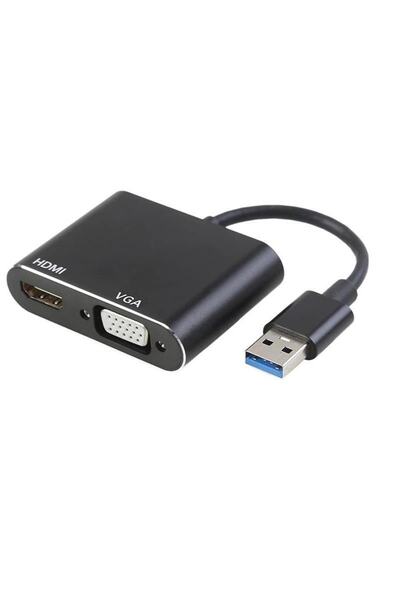 Temiz Pazar Usb 3.0 To Hdmi Vga 1080p Monitör Genişletici Çevirici Dönüştürüc...