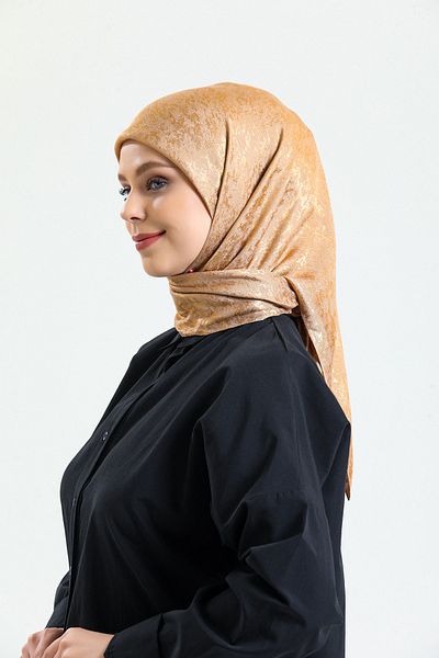 Sarar Women's Hijab Shiny Patterned Cotton Evening Dress Scarf