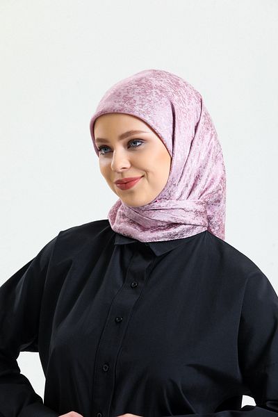 Sarar Women's Hijab Shiny Patterned Cotton Evening Dress Scarf