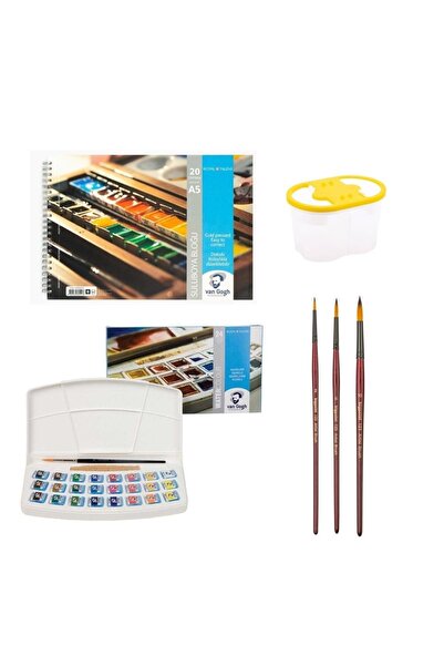 Van Gogh Profesyonel Suluboya Tablet Seti 24'lü (plastik Kutu)