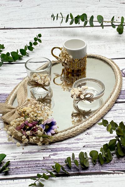 Lora Davet Σετ δίσκου καφέ γαμπρού (1 τεμάχιο) Πολύχρωμο 53215