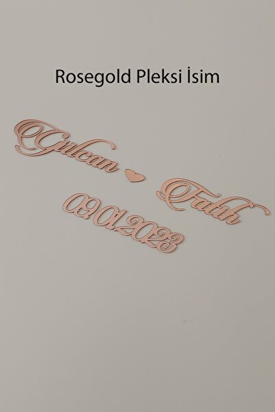 Verda Çerçeve Çerçeveler Için Rosegold Pleksi Isimlik Ve Tarih! Parlak Pleksi...