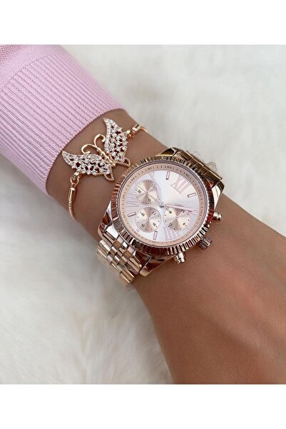 DARK BLANC M Kors Model Unisex Metal Kol Saat