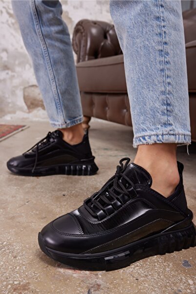 ANGELİNA JONES Tenis Cayla pentru femei, negru, cu talpă specială cu aer