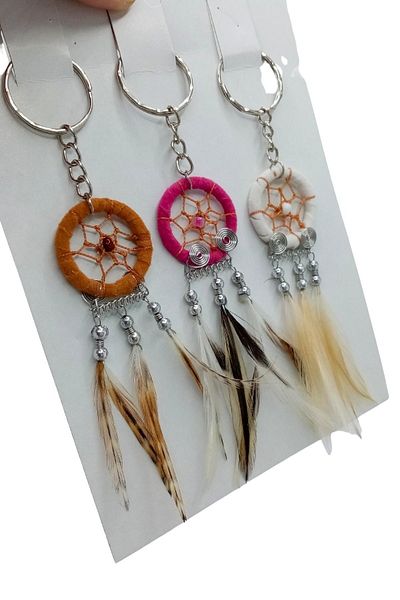Dünyadan Hediyeler Dream Catcher Dream Catcher Three Color Keychain Gift Package