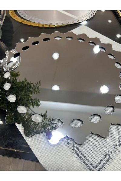 EHA LAZER Supla Flower Pattern Ασημί Χρώμα Αμερικάνικο Σουπλά