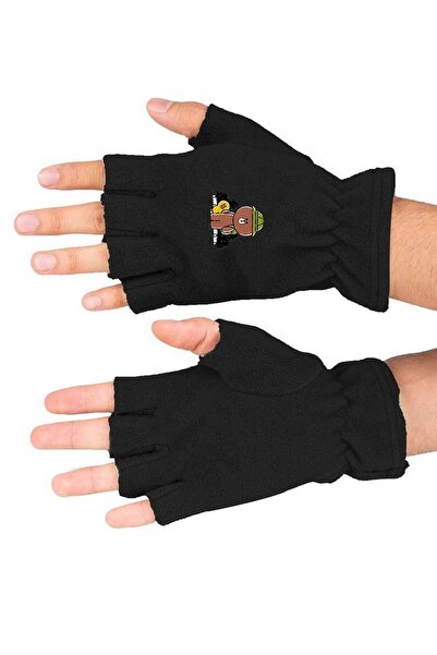 herotasarım Χειμερινά γάντια φλις με κοψίματα - Line Brown Friends Printed, B...