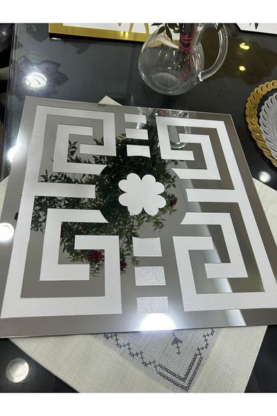 EHA LAZER Supla Clover Pattern Ασημί Χρώμα Αμερικάνικο Σέρβις