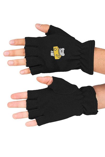 herotasarım Γάντια Fleece με στάμπα Winter Mouse Cheese - Bll3502