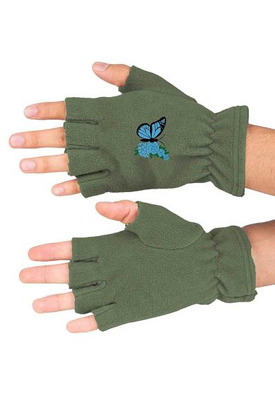 herotasarım Χειμερινά Cutout Fleece Gloves - Butterfly Printed, Bll3512