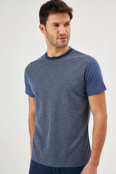Eros Pijama Eros New Season Βαμβακερό κοντομάνικο ανδρικό σετ πιτζάμες Capri Navy Blue