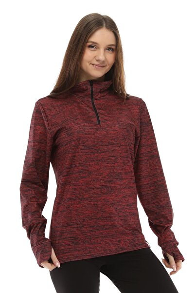 GHASSY CO. Kadın Running Nem Emici Uv Güneşten Koruma Parmaklık Detaylı Uzun Kollu Outdoor Spor Tshi