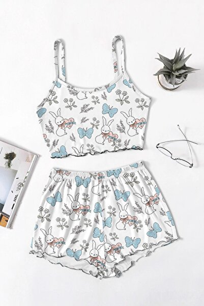 PEMBİŞ HOMEWEAR Favela Rabbit Supersoft Shorts Set