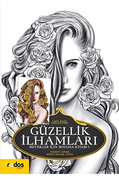 Piar Kids Güzellik Ilhamları / Büyükler Için Boyama Kitabı / Kadın Portreleri / Mandala / 48 Sayfa, 24 Portre