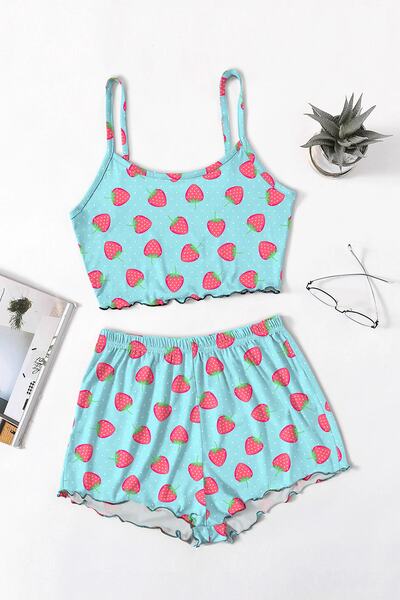 PEMBİŞ HOMEWEAR Favela Strawberry3 Supersoft Shorts Kit