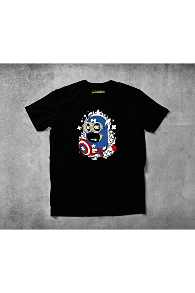 Freeyez Captain Minion Unisex Pamuklu Penye T-shirt