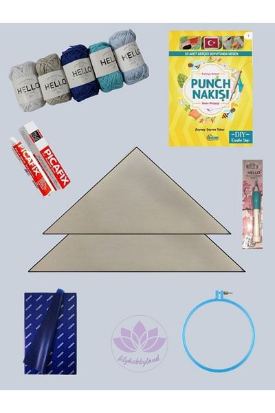 LİLYHOBBYLAND Punch (PANCH) Starter Embroidery Kit With All Supplies-3