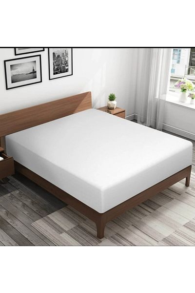 güllüce ev tekstil ürünleri Fitted Sheet White