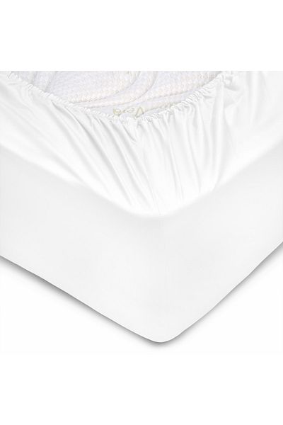 güllüce ev tekstil ürünleri Fitted Sheet White