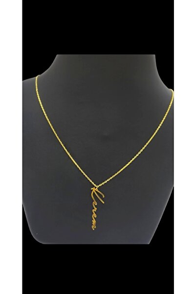 Pomodor Kerem Isimli 925 Ayar Gümüş Kolye (altın Kaplama)